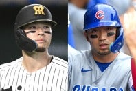 ブルージェイズの補強案として名前が挙がった佐藤（左）と鈴木（右）。写真：鈴木颯太朗、Getty Images