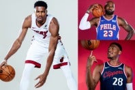 現役PFランキング(左)はヤニスがトップ。八村は25位前後の評価だが、新天地の活躍次第でランクアップも。(C)Getty Images
