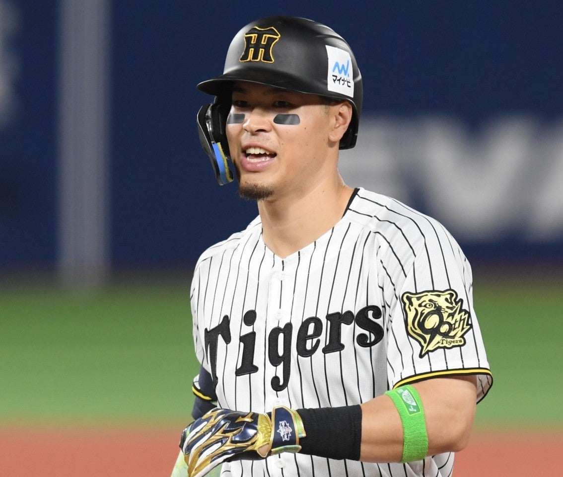 阪神はリーグ三冠王の佐藤輝明のポスティングシステムを利用した米移籍を容認した。写真：鈴木颯太朗