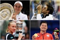 来年のテニス殿堂入りの候補に挙がったバーティー（左上）、デルポトロ（右上）、クズネツォワ（左下）、国枝慎吾（右下）。(C)Getty Images