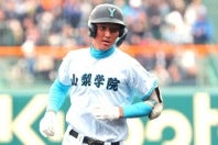 22日のドラフト会議で、上位指名が予想されている山梨学院高の菰田陽生。写真：梅月智史（THE DIGEST写真部）