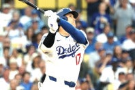 今シーズンの戦いを終えたドジャースの大谷。(C)Getty Images