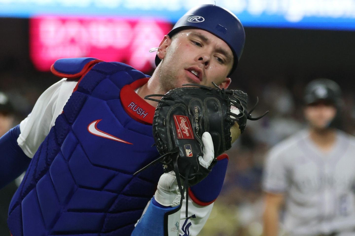 右肘の手術を受けることになったドジャースのラッシング。(C) Getty Images