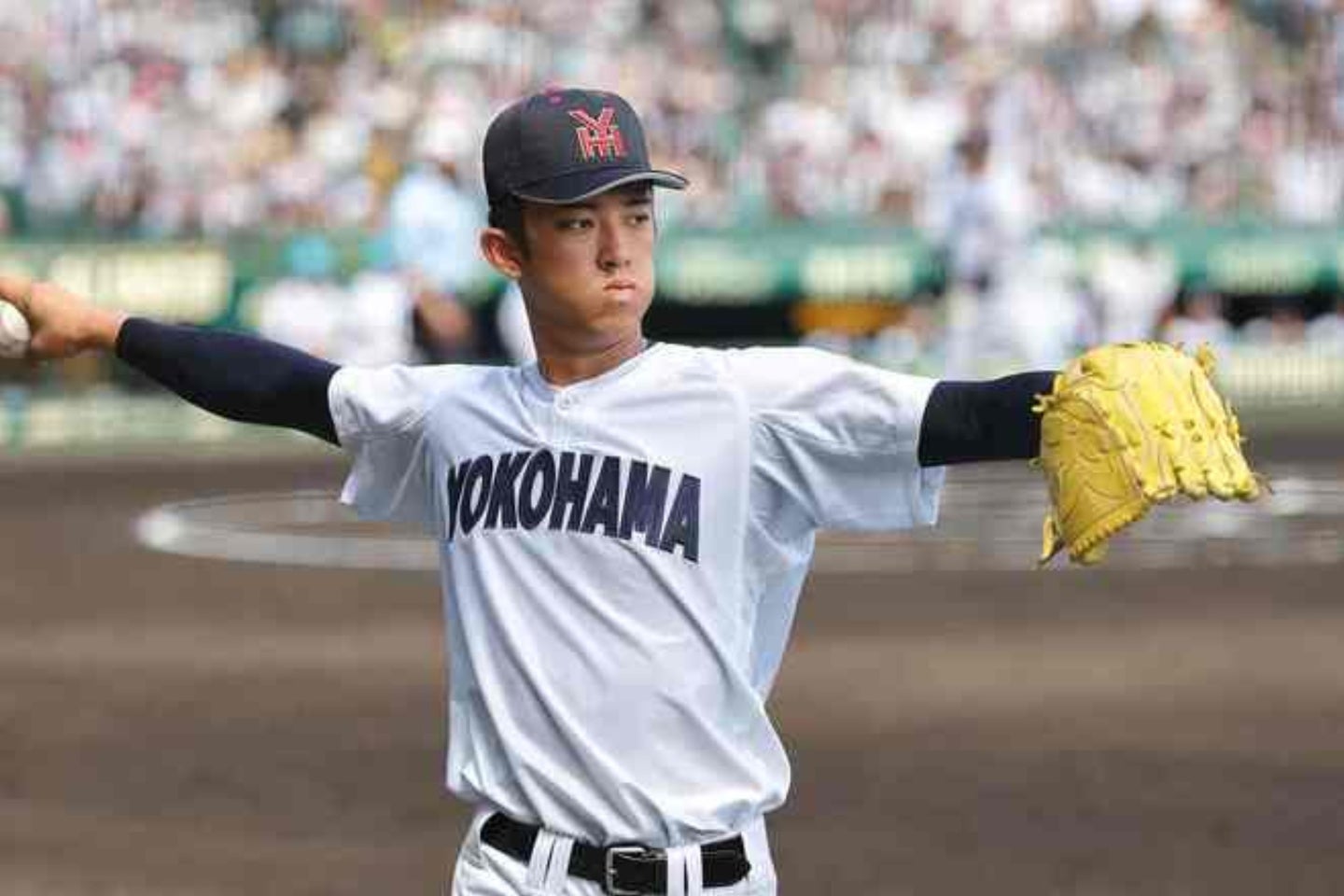 米国挑戦を表明している横浜高の織田翔希。巨人が単独１位で指名した。写真：梅月智史（THE DIGEST写真部）
