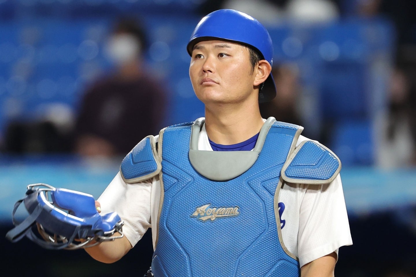 抽選の末、楽天が青山学院大・渡部海の指名権を獲得した。写真：梅月智史（THE DIGEST写真部）