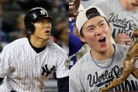 21世紀の最高のワールドシリーズロースターに選出された松井氏と山本。(C) Getty Images