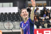 バドミンドン女子の志田千陽。11月から中国スーパーリーグ参戦が決まった。写真：鈴木颯太朗