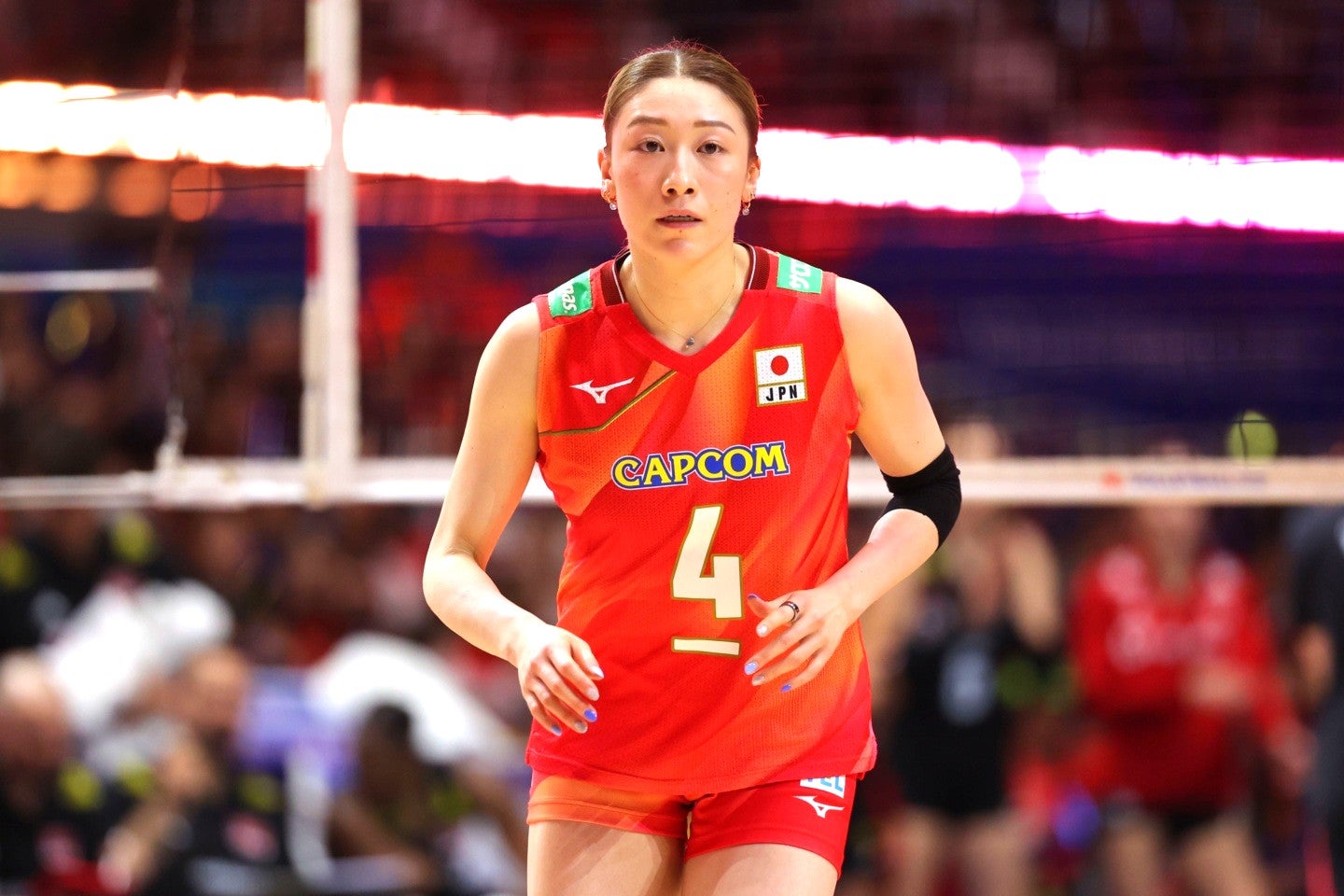 バレーボール女子の日本代表・石川真佑。写真：梅月智史（THE DIGEST写真部）