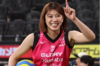 SVリーグ女子のヴィクトリーナ姫路に所属する野中瑠衣。写真：産経新聞社