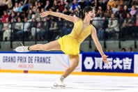 GPシリーズ開幕戦で圧巻の演技を披露した中井。フランスの地で笑顔が弾けた。(C)Getty Images