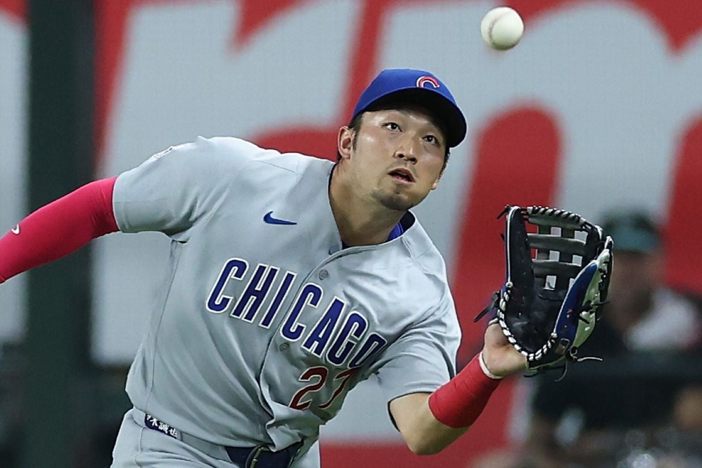 ゴールドグラブ賞の最終候補に選出されているカブスの鈴木。(C)Getty Images