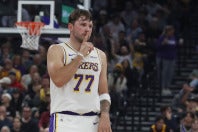 ドンチッチはジャズ戦で52得点、８リバウンド、10アシストを叩き出し、レイカーズを逆転勝利に導いた。(C)Getty Images