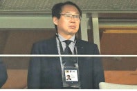 JFAの副会長を辞任する岡田氏。写真：金子拓弥（THE DIGEST写真部）