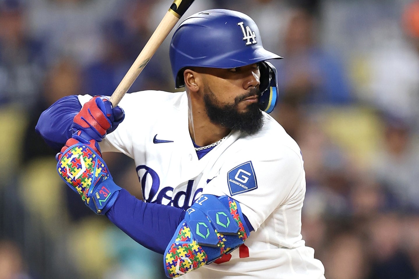 レッドソックス専門メディアが、ドジャースのテオスカー・ヘルナンデスの獲得を熱望した。(C)Getty Images