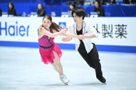 アイスダンスの“りかしん”こと紀平梨花／西山真瑚組。写真：金子拓弥（THE DIGEST写真部）