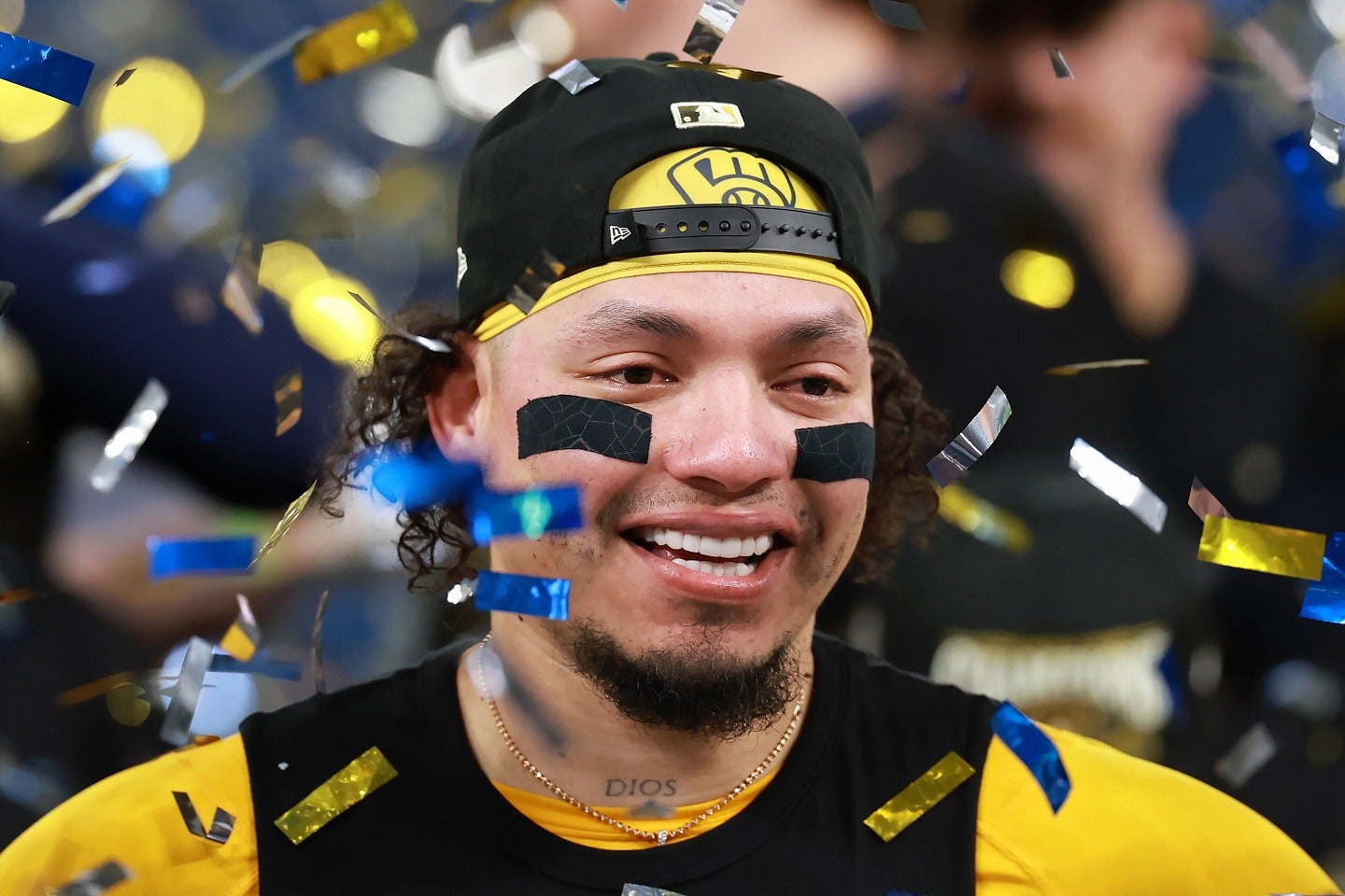 ワールドシリーズMVPに輝いたコントレラス。決着直後の一枚が話題となった。(C)Getty Images