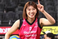SVリーグ女子のヴィクトリーナ姫路に所属する野中瑠衣。写真：産経新聞社