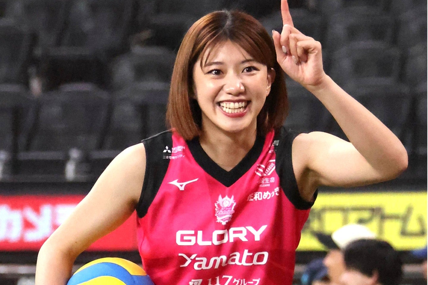 SVリーグ女子のヴィクトリーナ姫路に所属する野中瑠衣。写真：産経新聞社